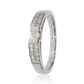 Fehér arany gyémánt köves gyűrű 87585