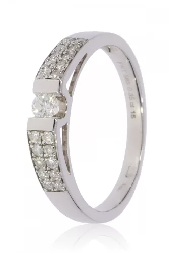Fehér arany gyémánt köves gyűrű 87585