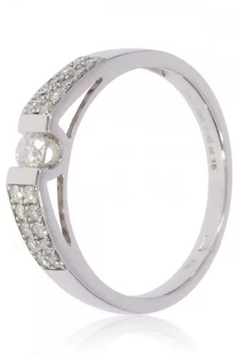 Fehér arany gyémánt köves gyűrű 87585