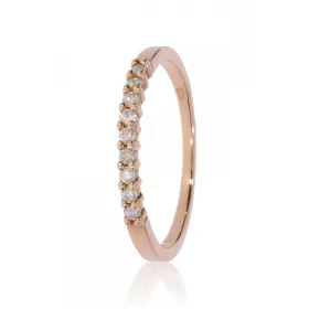 Vörös arany gyémánt köves gyűrű 87590