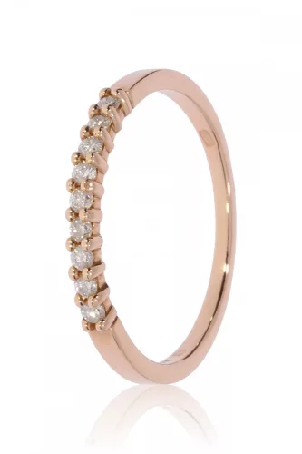 Vörös arany gyémánt köves gyűrű 87590