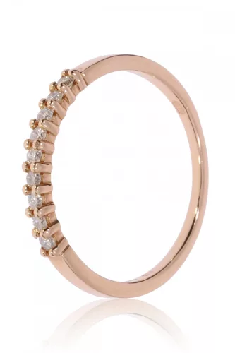 Vörös arany gyémánt köves gyűrű 87590