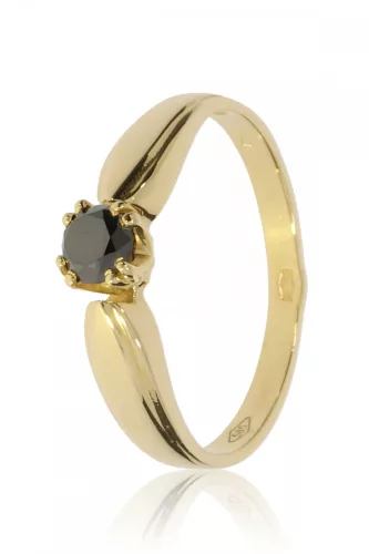 Sárga arany gyémánt köves gyűrű 87755