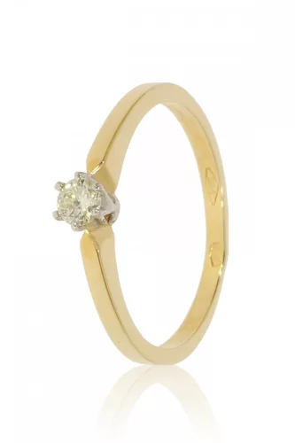 Sárga arany gyémánt köves gyűrű 87859