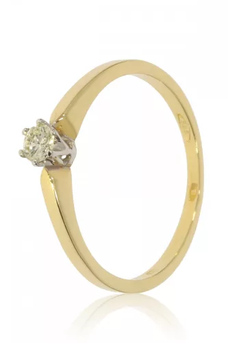 Sárga arany gyémánt köves gyűrű 87862