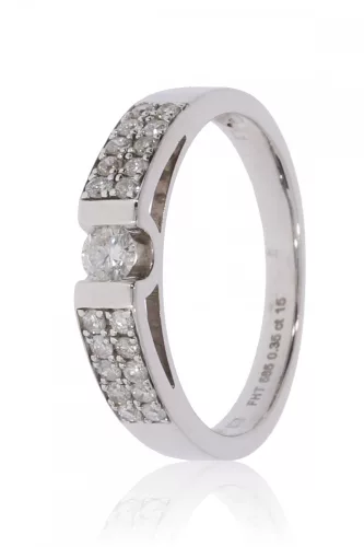 Fehér arany gyémánt köves gyűrű 88526