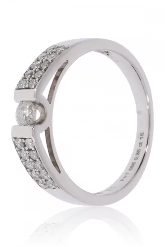 Fehér arany gyémánt köves gyűrű 88526