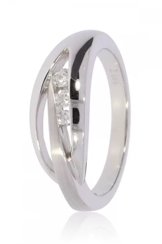 Fehér arany gyémánt köves gyűrű 89068