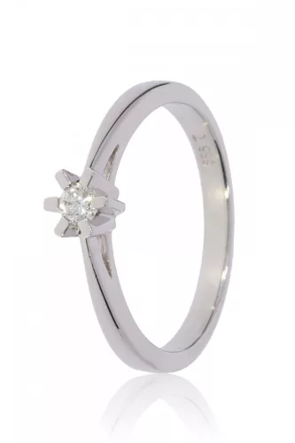 Fehér arany gyémánt köves gyűrű 89070