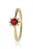 Sárga arany gyémánt és rubin köves gyűrű 89071