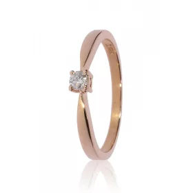 Vörös arany gyémánt köves gyűrű 89072