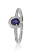 Fehér arany gyémánt és zafír köves gyűrű 89079