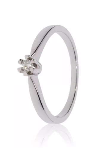 Fehér arany gyémánt köves gyűrű 89084