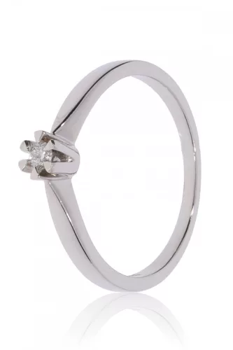 Fehér arany gyémánt köves gyűrű 89084