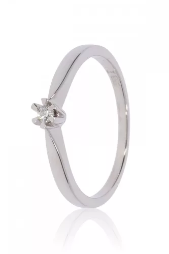 Fehér arany gyémánt köves gyűrű 89087