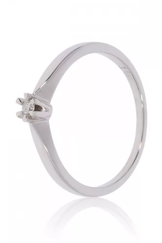 Fehér arany gyémánt köves gyűrű 89087