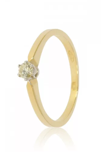 Sárga arany gyémánt köves gyűrű 89092