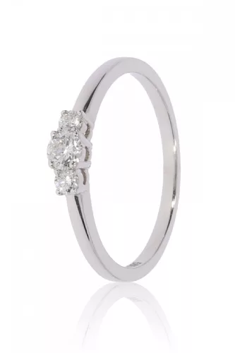 Fehér arany gyémánt köves gyűrű 89111