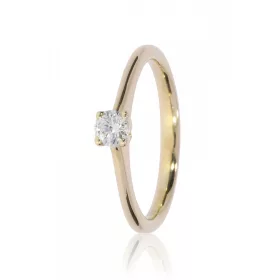 Sárga arany gyémánt köves gyűrű 89114