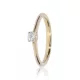 Sárga arany gyémánt köves gyűrű 89114