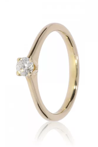 Sárga arany gyémánt köves gyűrű 89114