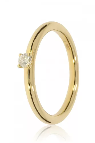 Sárga arany gyémánt köves gyűrű 89118