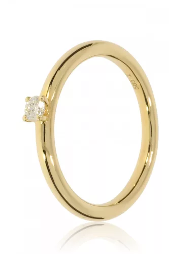 Sárga arany gyémánt köves gyűrű 89118