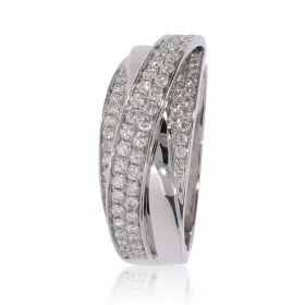 Fehér arany gyémánt köves gyűrű 89121