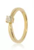 Sárga arany gyémánt köves gyűrű 89123
