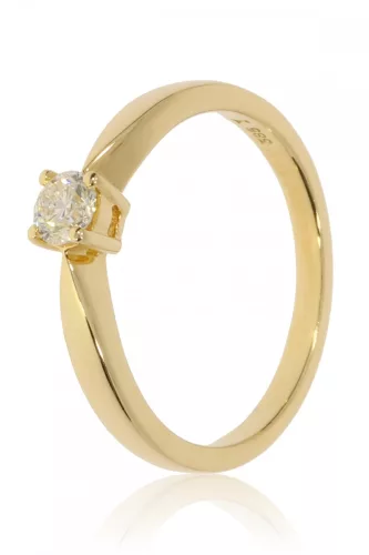 Sárga arany gyémánt köves gyűrű 89123