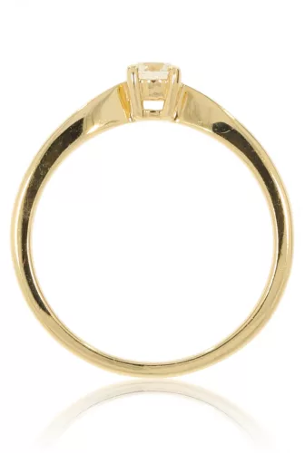 Sárga arany gyémánt köves gyűrű 89123