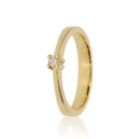 Sárga arany gyémánt köves gyűrű 89124