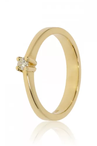 Sárga arany gyémánt köves gyűrű 89124
