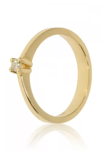 Sárga arany gyémánt köves gyűrű 89124