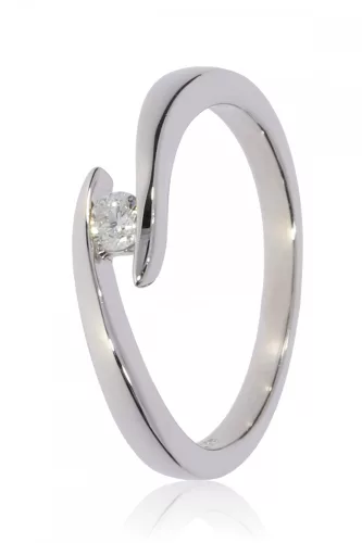 Fehér arany gyémánt köves gyűrű 89127