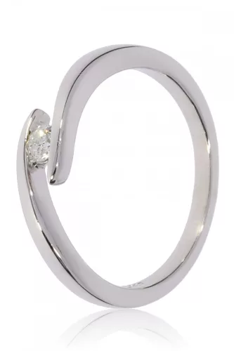 Fehér arany gyémánt köves gyűrű 89127