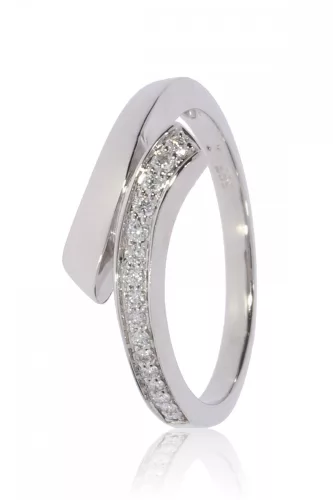 Fehér arany gyémánt köves gyűrű 89128