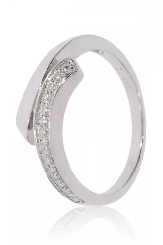 Fehér arany gyémánt köves gyűrű 89128
