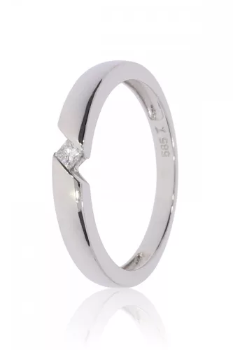 Fehér arany gyémánt köves gyűrű 89129