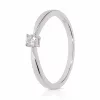 Fehér arany gyűrű középső gyémánt kővel elegáns szoliter ékszer - 89130
