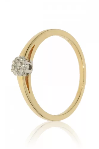 Sárga arany gyémánt köves gyűrű 89134