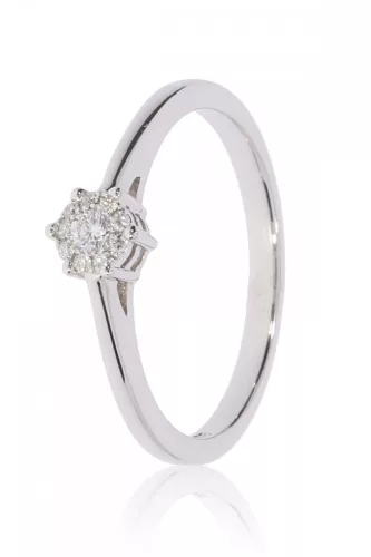 Fehér arany gyémánt köves gyűrű 89137