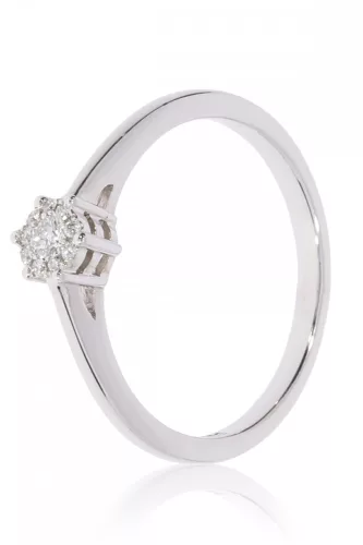 Fehér arany gyémánt köves gyűrű 89137