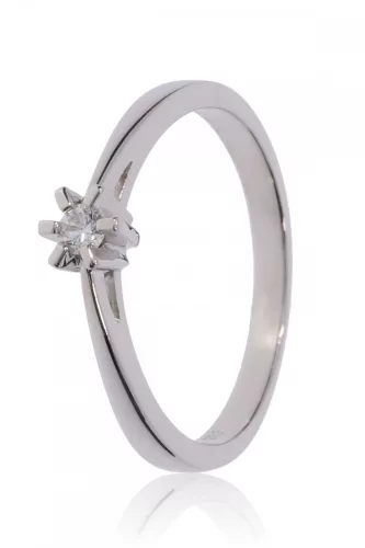 Fehér arany gyémánt köves gyűrű 89140