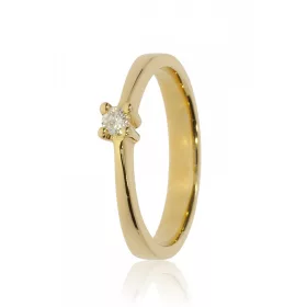 Sárga arany gyémánt köves gyűrű 89142