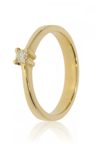 Sárga arany gyémánt köves gyűrű 89142