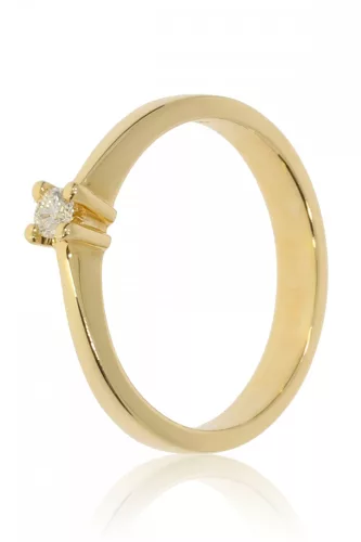 Sárga arany gyémánt köves gyűrű 89142