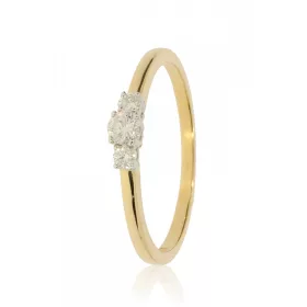 Sárga-Fehér arany gyémánt köves gyűrű 89143