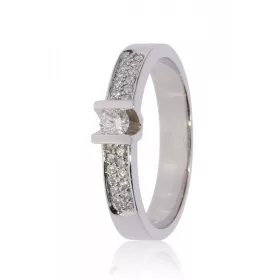 Fehér arany gyémánt köves gyűrű 89148