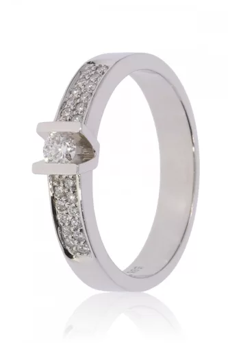 Fehér arany gyémánt köves gyűrű 89148